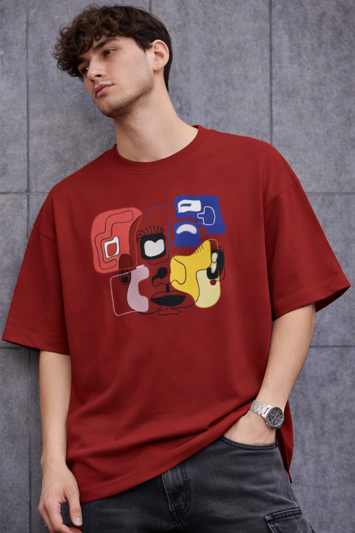 Drawing Unisex Oversized Tee