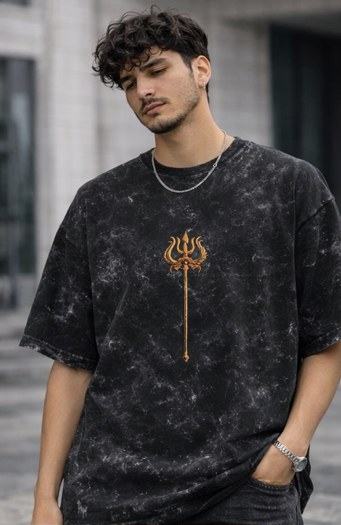 Unisex Acid Washed Oversized Tee