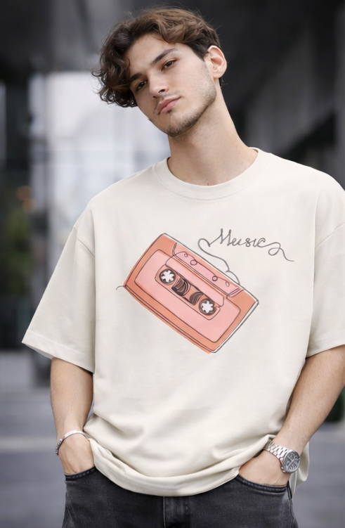 Music Unisex Oversized Tee