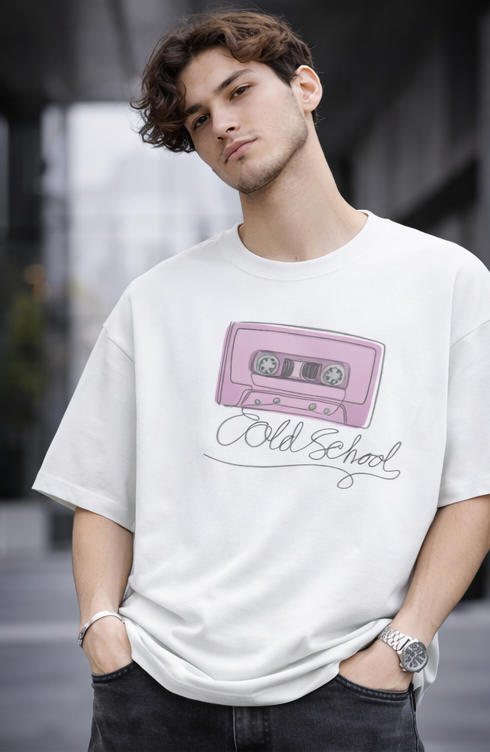 Old School Unisex Oversized Tee