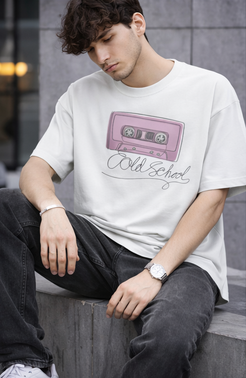 Old School Unisex Oversized Tee